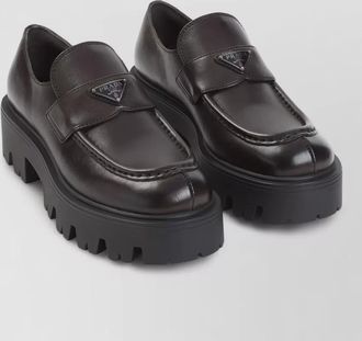Prada leather loafers