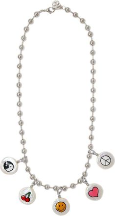 Cloverpost Squad 14K Plated 15-16mm Pearl Charm Necklace