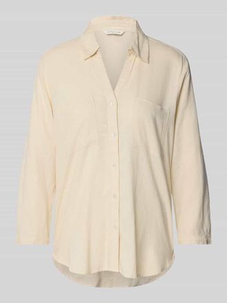 Tom Tailor Regular Fit Langarmbluse aus Leinen-Viskose-Mix in Beige, Gr&ouml;&szlig;e 40