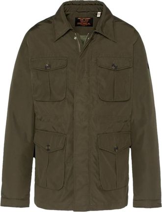 Schott NYC Groene Parka Jas met Patch Logo - Heren - Zomerjassen - Groen - M - Katoen - Jassen