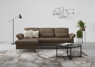 Inosign Ecksofa »Palm Beach L-Form« Federkern, mit Sitztiefenverstellung, wahlweise mit Bettfunktion