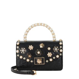 Dune London BLOOMS Beaded Handle Embellished Studded Cross Body Bag One Size Grab Bag