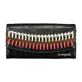 Desigual Mone Sonique Marina Lange Portemonnee - Dames - Portefeuilles - Zwart - ONE Size - Polyester - Accessoires