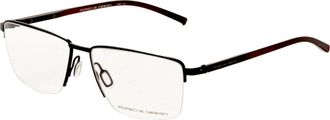 Porsche Design Mens 57 mm Black Opticals