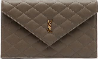 Saint Laurent Paris leather clutch