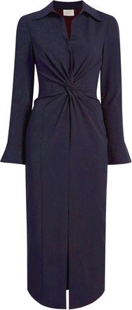 Cinq à Sept McKenna ruched shirt dress - women - Polyester/Polyurethane - 10 - Blue