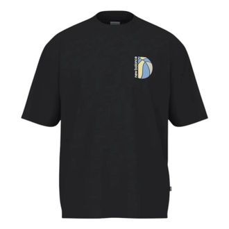 New Balance Hoops Mosaic Court Graphic Oversized T-shirt Asia Sizing Black White MT51609BK