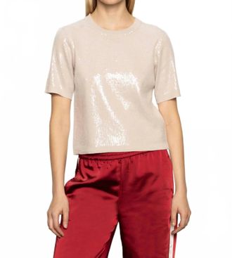 Sanctuary Sparkle Sequin Sweater In Mother Of Pearl