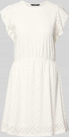 Vero Moda Tailliertes Sommerkleid mit Lochstickmuster Modell TASSA in Weiss, Gr&ouml;&szlig;e XS