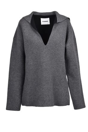 Jil Sander Reversible Oversized Knit - Grey