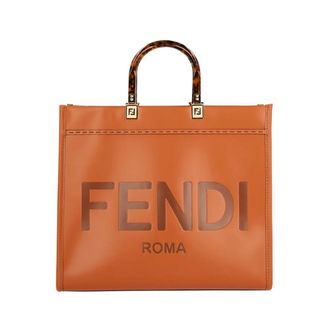Fendi Shopping Bags, female, Orange, ONE SIZE, Sunshine Tote Bag