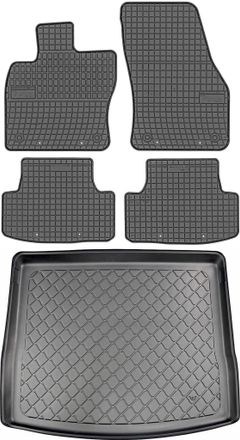 OEM Juego De Alfombrillas De Goma Para Coche Y Alfombrilla Para Maletero Para Skoda Karoq Suv A Partir De Noviembre De 2017