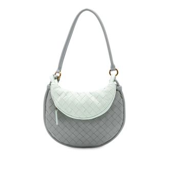 Bottega Veneta Tweedehands Kleine Bicolor Lamslederen Intrecciato Gemelli Tas