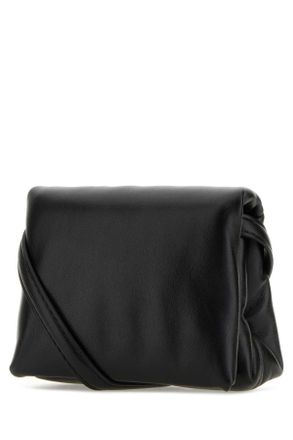 Marni Womens Black Leather Mini Prisma Clutch