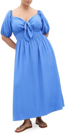 City Chic Villa Roma Maxi Dress in Ocean at Nordstrom, Size Xxxs