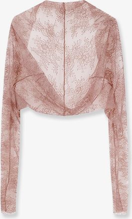 Alberta Ferretti Womens Shrug Lace Pink Polyamide T-Shirts & Jerseys