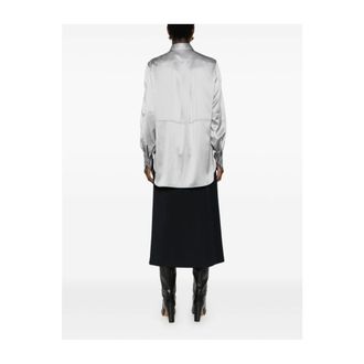 Brunello Cucinelli Dames, Blouses & Shirts, Grijs, Maat: S Zijde