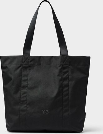 Yohji Yamamoto Mens Tone-on-tone logo tote bag