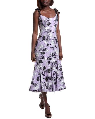 Monique Lhuillier Jacquard Midi Dress