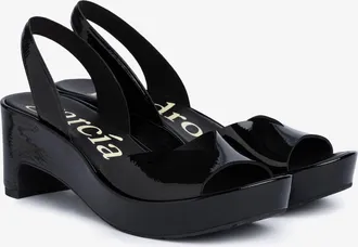 Pedro Garcia Back-Strap sandal in black naplack with anatomical sole | Darinka | Fall-winter 26 |