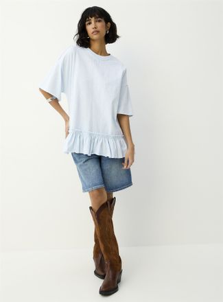 Icone Womens Ruffled oversized T-shirt