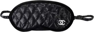 Chanel Black Quilted Eye Mask