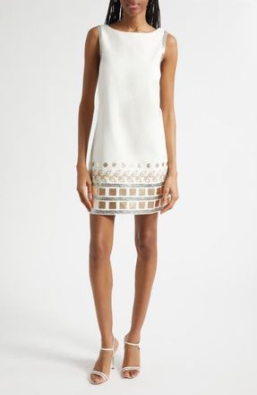 Cinq &agrave; Sept Tabitha Embellished Sheath Dress in Ivory at Nordstrom, Size 16