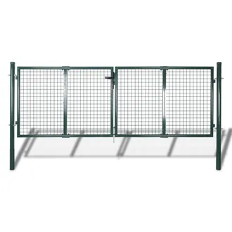 vidaXL Vidaxl - Cancello In Acciaio 306x150 Cm Verde