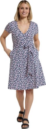 Mountain Warehouse Santorini Womens Jersey Wrap Dress - Lightweight Ladies Dress, UV Protection, Cosy - Best for Travelling, Holidays, Picnics & Outdoors Grey 6