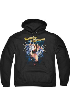 Gildan Justice League of America Starburst Adult Pull Over Hoodie / Hooded Sweatshirt