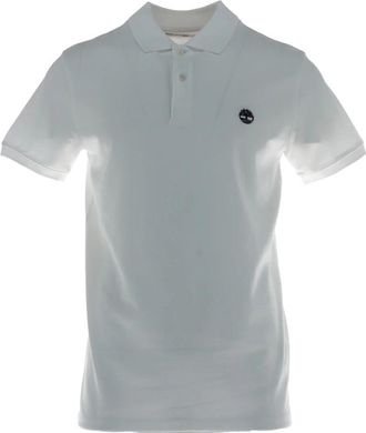 Timberland Millers River Short-Sleeve Stretch Polo - Heren - Polos - Wit - 2XL - Katoen - Tops