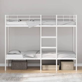 Berkfield Home Breathable Bunk Bed without Mattress White 75x190 cm Small Single
