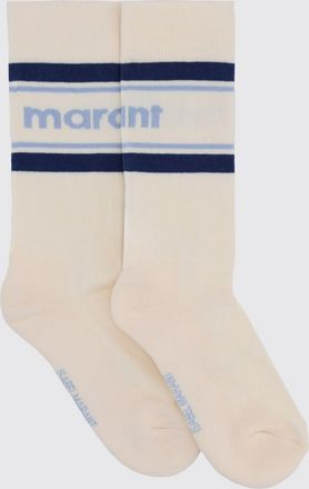 Isabel Marant Calze in cotone stretch con logo jacquard
