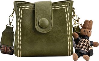 Generic Womens Fashionable Versatile Shoulder Bag with Pendant,Vintage Fashion with Adjustable Wider Shoulder Strap, Crossbody Bags, Womens Vintage Small Squa