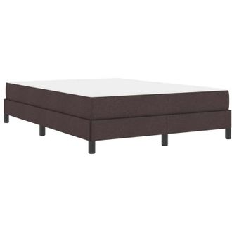vidaXL Cama Tipo Box Spring Marr&oacute;n Oscuro 140 X 200 Cm Tela Vidaxl