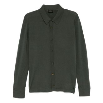 Brioni Heren, Overhemden, Groen, Maat: 2XL Wol