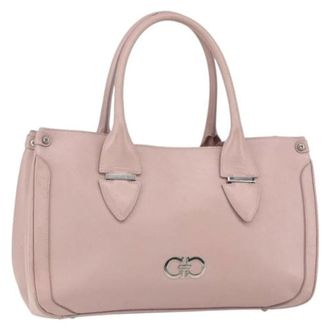 Ferragamo Pre-owned Handbags, female, Pink, Size: ONE SIZE Pre-owned Leather Handbag