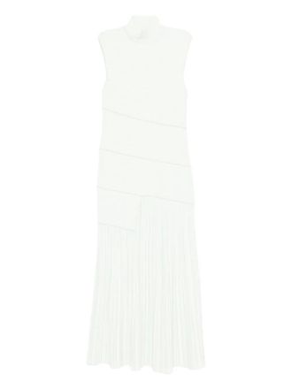 Proenza Schouler Federica pleated maxi dress - women - Viscose/Wool/Polyamide/Polyester/Elastane - S - White