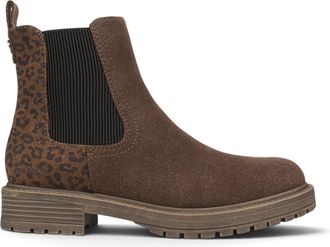 Blowfish dames chelsea boots van kunstsu&egrave;de met bruine luipaardprint - Alfie