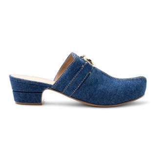 Ferragamo Schoenen, Dames, Blauw, 39 1/2 EU, Denim, Phobos Denim Mule
