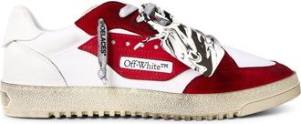 Off-white Mens Off White 5.0 Low Top Trainers in Wht/Red/Vintage - Multicolour - Size UK 12