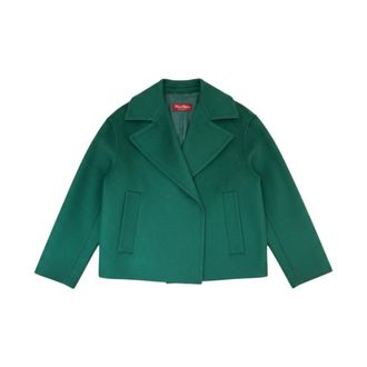 Max Mara Short Wool Jacket - female - Max Mara - Blazers - Green - M - Jackets