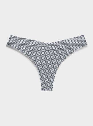 Miiyu Womens Dense laser-cut thong Recycled nylon