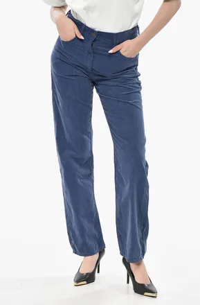 The Row Pantaloni 5 Tasche TARLEY in Velour a Coste The Row