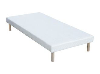 Vente-Unique Somier tapizado 90 x 200 cm 10 l&aacute;minas - Blanco - ASTHENIS II de YSM&Eacute;E
