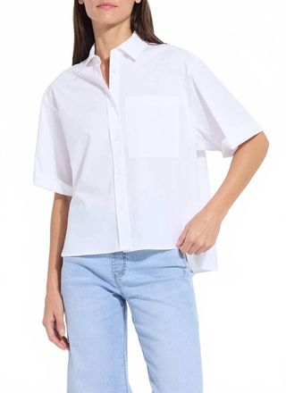 Lyss&eacute; Corinna Oversized Cropped Shirt In White