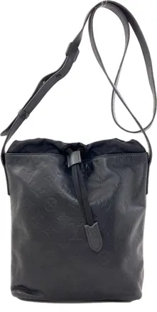 Louis Vuitton Black Noir Monogram Shadow Shoulder Bag (Pre-Owned)
