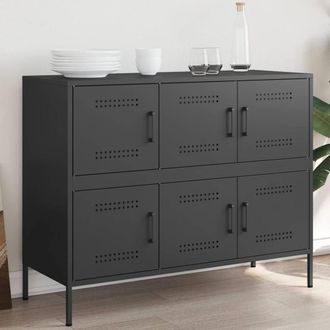 Berkfield Home Sideboard Black 100.5x39x79 cm Steel