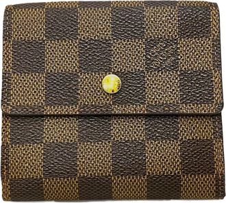 Louis Vuitton Brown Pvc Leather Wallet (Tri-Fold) (Pre-Owned)
