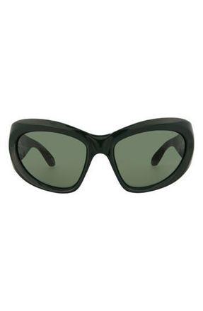 Balenciaga 64mm Novelty Sunglasses in Green Green Green at Nordstrom Rack